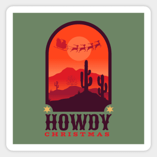 Howdy Christmas Santa Claus Sticker